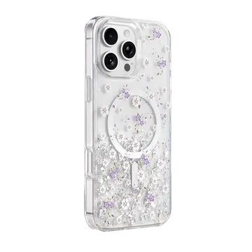 Onegif  İphone 16 Pro Max Misk Simli Magsafe Kapak - Desen 2