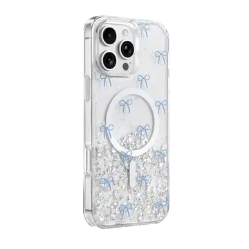 Onegif  İphone 16 Pro Max Misk Simli Magsafe Kapak - Desen 3