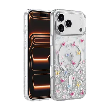 Onegif  İphone 17 Pro Misk Simli Magsafe Kapak - Desen 4