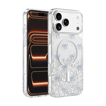 Onegif  İphone 17 Pro Max Misk Simli Magsafe Kapak - Desen 3