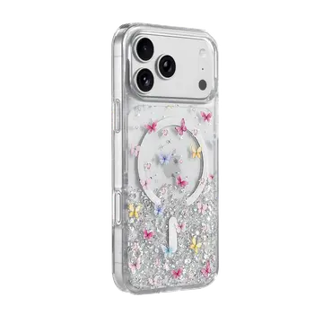 Onegif  İphone 17 Pro Max Misk Simli Magsafe Kapak - Desen 4