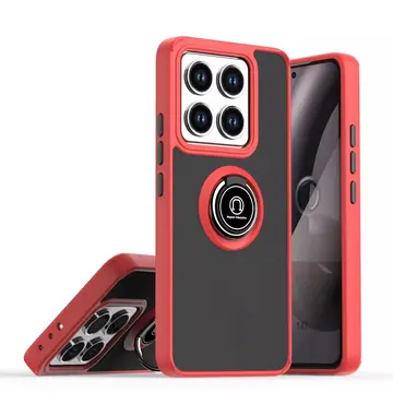 Xiaomi Mi 15 Pro Kılıf Montreal Yüzüklü Silikon Kapak - Kırmızı
