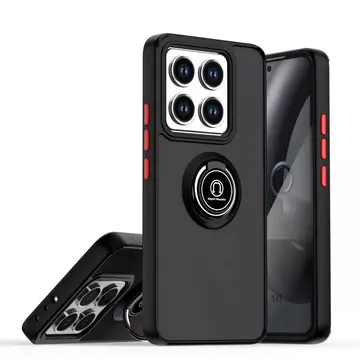 Xiaomi Mi 14t Pro Kılıf Montreal Yüzüklü Silikon Kapak - Siyah