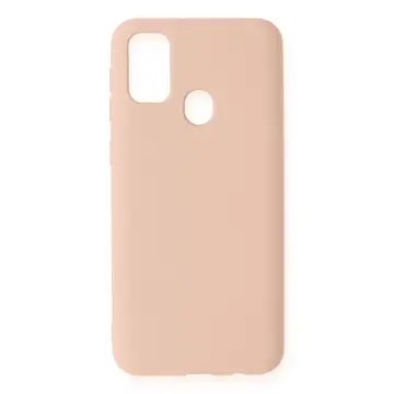 Samsung Galaxy M31 Kılıf Nano İçi Kadife Silikon - Pudra