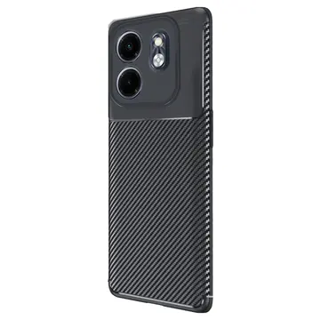 İnfinix Hot 50i 4g Kılıf Auto Focus Karbon Kapak - Siyah