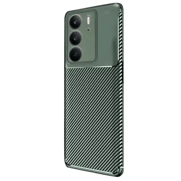 Realme C75 4g Auto Focus Karbon Kapak - Koyu Yeşil