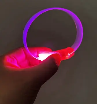3 Modlu Pilli Led Işıklı Esnek Parti Bilekliği Pembe
