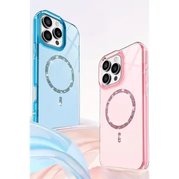 İphone 15 Pro Max Live Diamond Magsafe Kapak - Şeffaf
