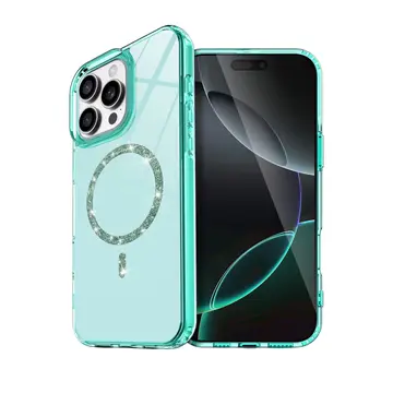 İphone 16 Pro Live Diamond Magsafe Kapak - Yeşil