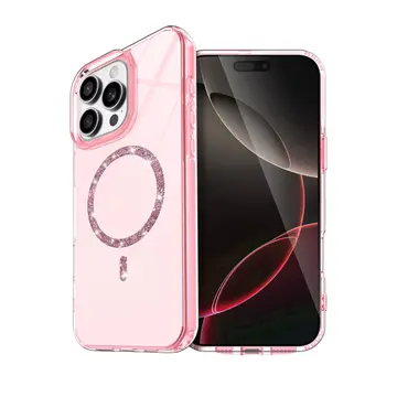 İphone 16 Pro Max Live Diamond Magsafe Kapak - Pembe