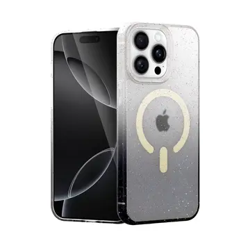 İphone 15 Pro Max Pummel Shiny Magsafe Kapak - Siyah