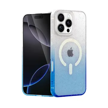 İphone 16 Pro Pummel Shiny Magsafe Kapak - Mavi