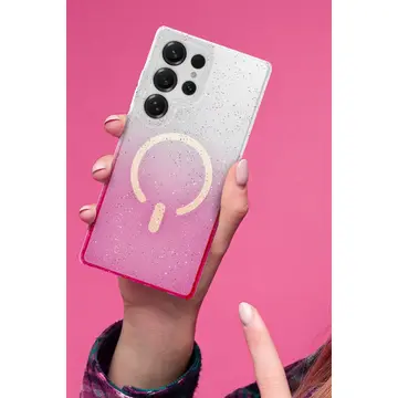 Samsung Galaxy S25 Ultra Pummel Shiny Magsafe Kapak - Pembe