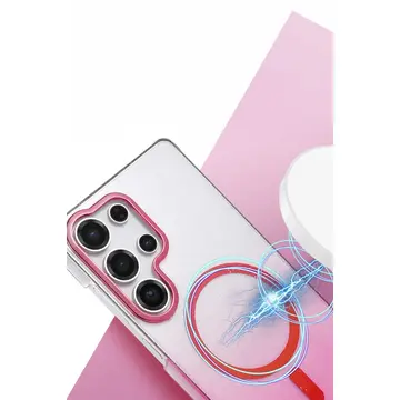 Samsung Galaxy S23 Ultra Glossy Magsafe Kapak - Pembe