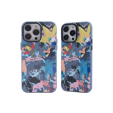 İphone 14 Pro Kılıf Prada Desenli Kapak - Prada Pembe - 1