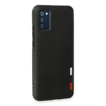 Samsung Galaxy A03s Kılıf Loop Deri Silikon - Siyah
