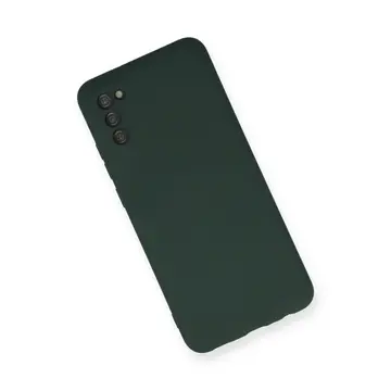 Samsung Galaxy A03s Kılıf Nano İçi Kadife Silikon - Koyu Yeşil