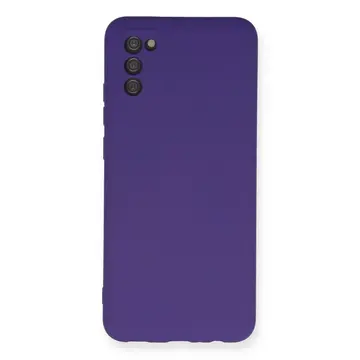 Samsung Galaxy A03s Kılıf Nano İçi Kadife Silikon - Mor