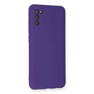 Samsung Galaxy A03s Kılıf Nano İçi Kadife Silikon - Mor