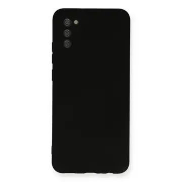 Samsung Galaxy A03s Kılıf Nano İçi Kadife Silikon - Siyah