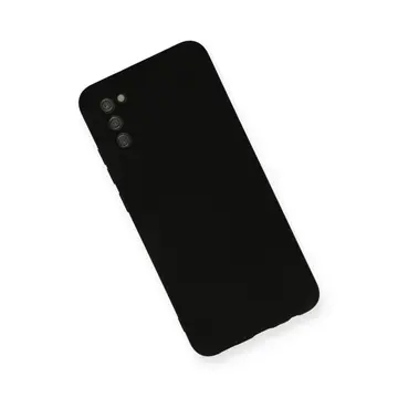 Samsung Galaxy A03s Kılıf Nano İçi Kadife Silikon - Siyah