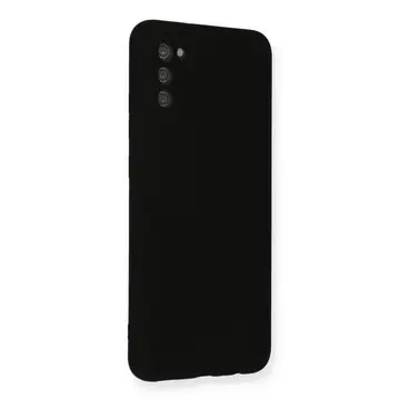 Samsung Galaxy A03s Kılıf Nano İçi Kadife Silikon - Siyah