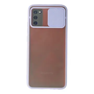 Samsung Galaxy A03s Kılıf Palm Buzlu Kamera Sürgülü Silikon - Lila