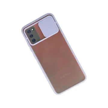 Samsung Galaxy A03s Kılıf Palm Buzlu Kamera Sürgülü Silikon - Lila