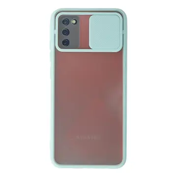 Samsung Galaxy A03s Kılıf Palm Buzlu Kamera Sürgülü Silikon - Turkuaz