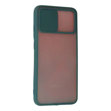 Samsung Galaxy A03s Kılıf Palm Buzlu Kamera Sürgülü Silikon - Yeşil