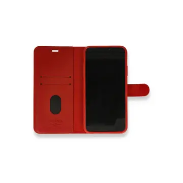 İphone 12 Mini Kılıf Trend S Plus Kapaklı Kılıf - Kırmızı