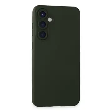 Samsung Galaxy S23 Fe Kılıf Nano İçi Kadife Silikon - Koyu Yeşil