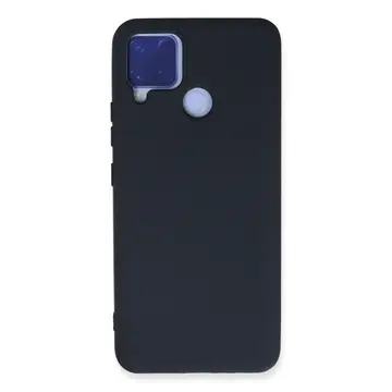 Realme C15 Kılıf Nano İçi Kadife Silikon - Lacivert