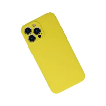 İphone 13 Pro Kılıf Nano İçi Kadife Silikon - Sarı