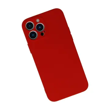 İphone 13 Pro Kılıf Nano İçi Kadife Silikon - Kırmızı