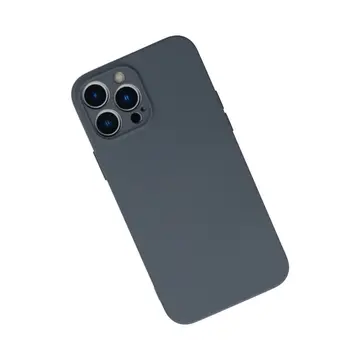 İphone 13 Pro Kılıf Nano İçi Kadife Silikon - Gri