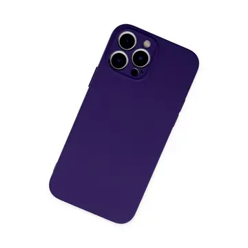 İphone 13 Pro Kılıf Nano İçi Kadife Silikon - Mor