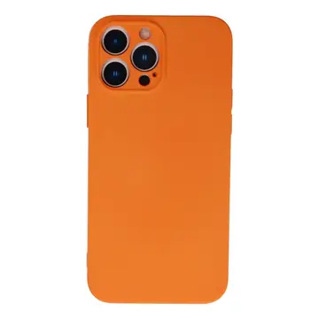 İphone 13 Pro Max Kılıf Nano İçi Kadife Silikon - Turuncu