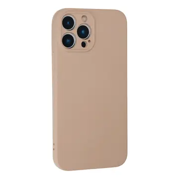 İphone 13 Pro Max Kılıf Nano İçi Kadife Silikon - Pudra