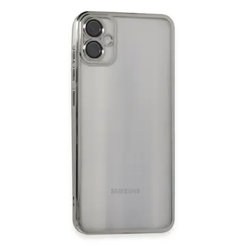 Samsung Galaxy A05 Kılıf Razer Lensli Silikon - Gümüş