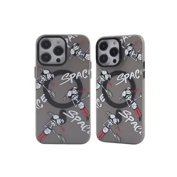 İphone 14 Pro Kılıf Apollo Magneticsafe Desenli Kapak - Apollo Siyah - 3