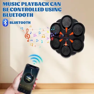 Duvar Boks Makinesi Müzikli Bluetooth Hoparlör Özellikli Led Işıklı Ritimli 9 Mod Seviye Ayarlı Box