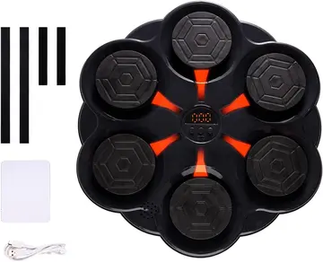 Duvar Boks Makinesi Müzikli Bluetooth Hoparlör Özellikli Led Işıklı Ritimli 9 Mod Seviye Ayarlı Box