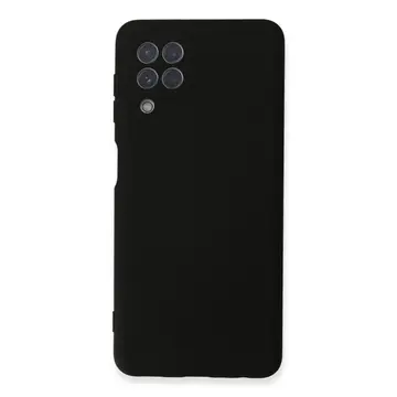 Samsung Galaxy A22 Kılıf Nano İçi Kadife Silikon - Siyah