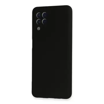 Samsung Galaxy A22 Kılıf Nano İçi Kadife Silikon - Siyah