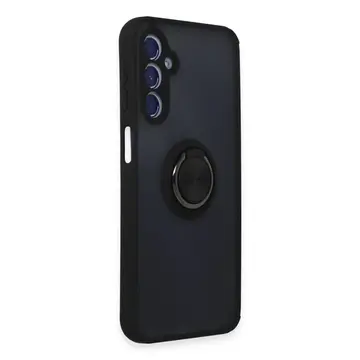 Samsung Galaxy M34 5g Kılıf Montreal Yüzüklü Silikon Kapak - Siyah