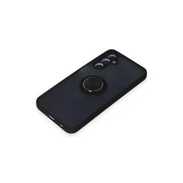 Samsung Galaxy M34 5g Kılıf Montreal Yüzüklü Silikon Kapak - Siyah