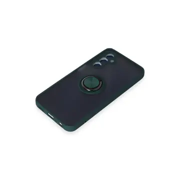 Samsung Galaxy M34 5g Kılıf Montreal Yüzüklü Silikon Kapak - Yeşil