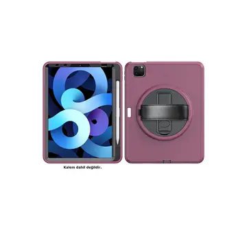 İpad Pro 11 (2018) Kılıf Hand Strap Tablet Kılıfı - Mürdüm