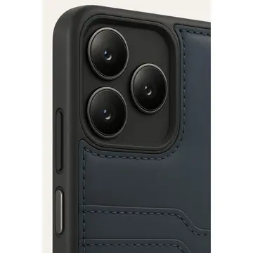 Realme Note 50 4g Kılıf Sara Kartvizitli Deri Kılıf - Lacivert